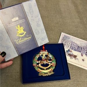 2003 WHITE HOUSE CHRISTMAS ORNAMENT, A CHILD'S ROCKING HORSE